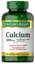 Natures Bounty Calcium 1200MG Plus 25MCG Vitamin D3 120 Capsulas