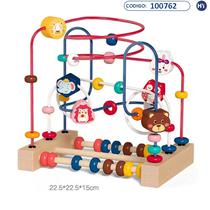 Brinquedo Educativo de Madeira 3D Labirinto - Animais - F0324