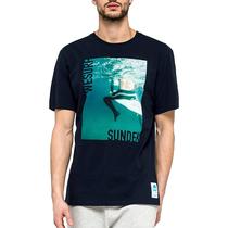 Camiseta Sundek Ethan M737TEJ7800 Tamanho XXL Masculino - Azul Marinho