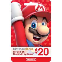 Cartao Nintendo Eshop Gift Card de 20USD