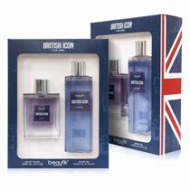 Perfume Beautik British Icon Masculino Edt 100ML (Kit)