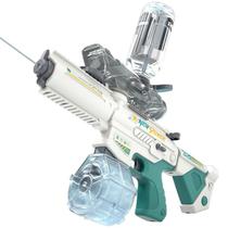 Pistola de Agua Electric Water Gun 9001-1 / Bateria Recarregavel - Branco/Verde