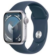 Apple Watch Series 9 MR913LL/A GPS/Oximetro Aluminio 41MM Prata - Esportiva Azul