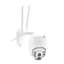 Camera de Seguranca Externa Inteligente Smart Outdoor PTZ 360O / HD / 4K / IP66 / Microfone / Alarma / Wifi / 2 Antenas - Branco