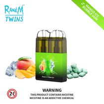 Vap Pod Descartavel Randm Twins 14ML 2 Em 1 / 6000 Puffs - Mango Ice / Bubble Gum
