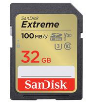 Cartao de Memoria SD Sandisk Extreme U3 / V30 / 32GB / 100MBS - (SDSDXVT-032G-Gncin)