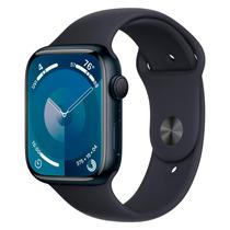 Apple Watch Series 9 MR9A3LL/A Caixa Aluminio 45MM Meia Noite  Esportiva Meia Noite M/L