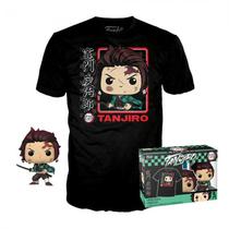 Box Funko Pop Demon Slayer - Tanjiro Kamado + Camiseta Tee Bundle *M*