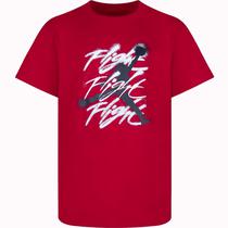 Camiseta Nike Infantil Masculina Jumpman Flight Spray s - Vermelha 95C814-R78