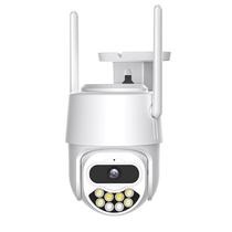 Camera de Seguranca Externa Inteligente Smart P7-300W / 3.6MM / 3MP / 12V / 360O / HD / 4K / Microfone / Deteccao Humana / Visao Noturna / Alarma / Wifi / 2 Antenas / App Icsee - Branco