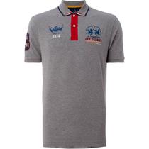 Camiseta La Martina Polo Masculino s.Eq.KMP323 04 Oxford - Cinza
