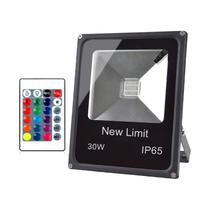 Refletor LED Outdoor Light RGB 30W IP65 AC85-265V com Controle Remoto