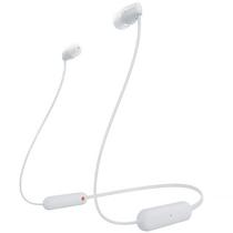 Fone de Ouvido Sem Fio Sony WI-C100 com Bluetooth e Microfone - Branco