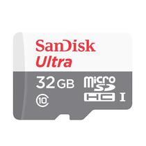 Cartão de Memória Micro SD Sandisk Ultra 100 MB/s C10 32GB (SDSQUNR-032G-GN3MA)