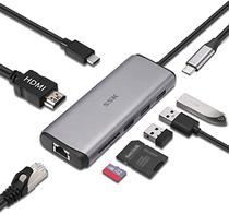 Adaptador USB-C To /HDTV/USB3/RJ45 8IN1