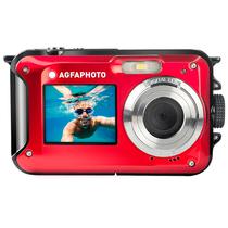 Camera Digital Agfaphoto Realishot WP8000 - 24MP - A Prova D'Agua - Tela Dual 2.7" + 1.8" - Vermelho