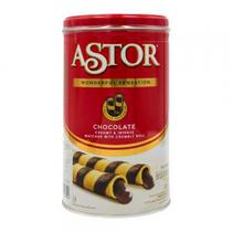 Canudinho Wafer Crocante Astor Recheio de Chocolate Lata 330G