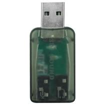 Placa de Som USB Audio 5.1 Channel Microfins HR1266 - Suporta 3D