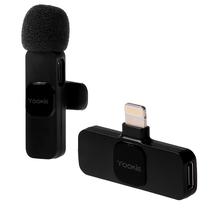 Microfone Sem Fio para Smartphone Yookie YE13 com Lightning - Preto