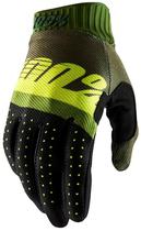 Luva para Moto 100% Ridefit Gloves M 10014-266-11 - Army Green/Fluo Lime/Fatigue