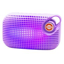 Caixa de Som / Speaker Mobile Multimedia MS-2222BT com Bluetooth / FM Radio / USB / TF / LED Color Full / Recarregavel - Roxo