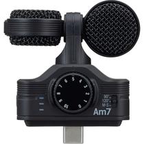 Microfone Estereo Zoom AM7-An USB-C para Dispositivos Android - Preto