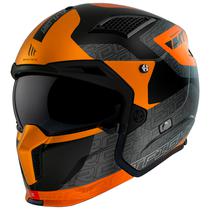 Capacete MT Helmets Streetfighter SV s Totem B4 - Destacavel - Tamanho XXL - com Viseira Extra - Matt Orange