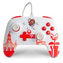 Controle Powera Enhanced Wired para Nintendo Switch Mario - Vermelho e Branco (PWA-A-02521)