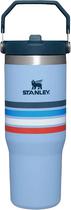 Garrafa Termica Stanley Classic Iceflow Flip Straw Tumbler 887ML - Cornflower Stripe (70-23870-001)