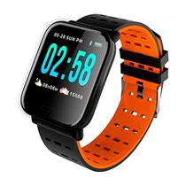 Relogio Smartwatch Inteligente Bracelet A6 com Bluetooth 4.0 - Laranja/Preto