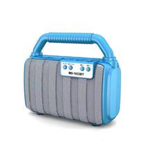 Caixa de Som / Speaker Mobile Multimedia MS-1633BT Portatil com Bluetooth / FM Radio / USB/ TF / LED Color Full / Recarregavel / 6W - Azul