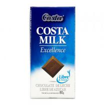 Barra Chocolate Costa Sem Acucar Ao Leite 80G