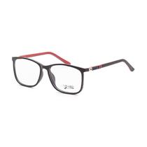 Armacao para Oculos de Grau Visard 9908 C2 Tamanho 56-16-142MM - Preto/Vermelho