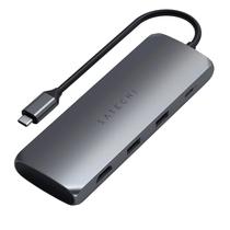 Hub USB-C Satechi Hybrid W/ SSD Enclosure ST-Uchsem com USB-A/ USB-C/ HDMI/ SSD - Space Gray