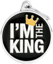 Medalha de Identificacao Myfamily Charms Circulo Grande "I'M The King" CH17KING
