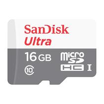 Cartão de Memória Micro SDHC Ultra 16 GB Sandisk 80MB/s - SDSQUNS-016G-GN3MA