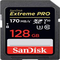 Cartão de Memória SD 128GB Sandisk Extreme Pro 170MBS