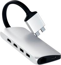 Adaptador USB-C Dual Multimedia Hub Satechi ST-Tcdmmas Prata