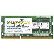 Memoria para Notebook DDR3L 4GB 1600MHZ Markvision MVD34096MSD-A6