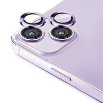 Pelicula de Camera de Vidro para iPhone 14 Plus Aneis de Metal/Anti-Riscos 4LIFE - Um Conjunto (2 Pecas) -Purple