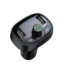 Transmissor para Carro Baseus s-09 (CCALL-TM0A) + Carregador com Bluetooth V4.2 / USB / TF / MP3 / 3.4V - Black/ Tarnish