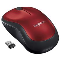 Mouse Sem Fio Logitech M185 1.000 Dpi - Preto/Vermelho