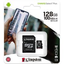 Cartao de Memoria Micro SD de 128GB Kingston Canvas Select Plus 128GB/100 - Preto