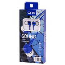 Fone de Ouvido com Fio CY-072 Sound Stereo Earphones Aux 3.5MM - Azul