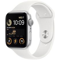 Apple Watch Se (2A Geracao) de 44 MM MNTJ3LL/A A2352 GPS s/M (Caixa de Aluminio Prateado/Pulseira Esportiva Branco)