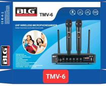Microfone BLG s/fio TMV-6 c/Mixer c/2 Mano Karaoke