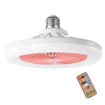 Mini Ventilador de Techo com Lampada LED e Controle Remoto / 36W / 85-265V ~ 50/ 60HZ - Rosa/ Branco