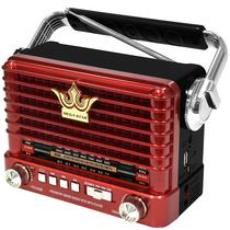 Radio Portatil AM/FM/SW Megastar RX358BT 600 Watts com Bluetooth Bivolt - Preto/Vermelho