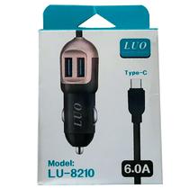 Carregador Veicular Luo (LU-8210) Tipo-C USB 6.0A