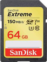 Cartao de Memoria Sandisk SDXC 64GB Extreme 150MB/s Classe 10 ( SDSDXV6-064G-Gncin)